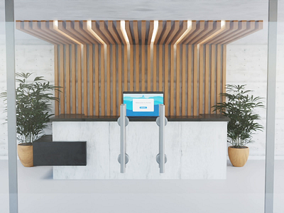 Virtual Receptionist Feature 3d 3d animation animation blender computer conference doors gif glass hardware interior lobby meeting office plants technology vfx video wood zoom