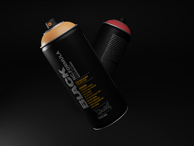 Montana Black Cans 3d black blender cans download label lighting montana paint spray studio