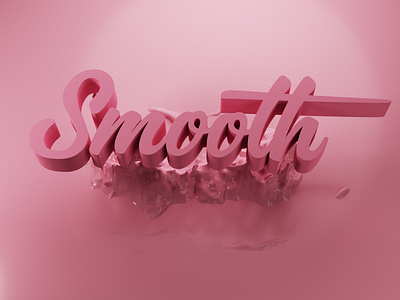 Smooth 🍦 3d 3d animation blender design fluid fun graphic design illustration lettering liquid logo pink red render smooth text typography