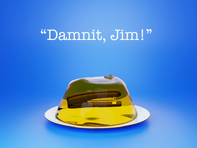 Damnit, Jim! 3d 3d animation animation blender c4d design dwight food fun gif graphic design jello jim loop motion graphics render soft body the office video wiggle