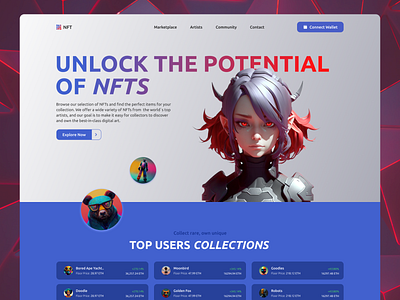 NFT Marketplace Website Design