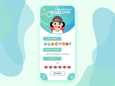 Daily UI #006 - User Profile app character daily daily ui daily ui challenge dailyui dailyuichallenge illustration illustrator mobile mobile app mobileapp pokemon ui ui design uiux ux ux design vector