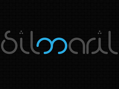Silmaril Black background blue logo