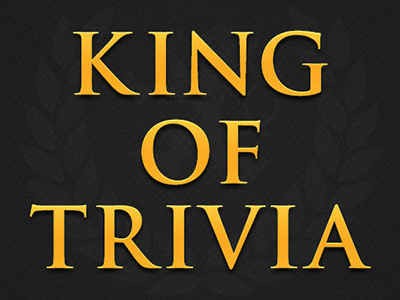 King of Trivia Logo black gold logo