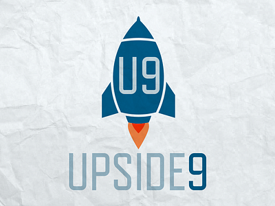 Upside 9 concept logo rocket