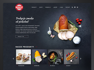 bukat.pl - website design for meat producer design logo lifting photoshoot ui web design