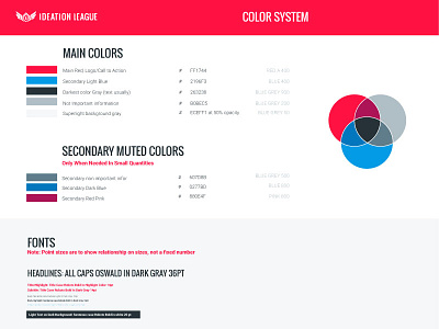 Ideation League Color branding design system ideation league material colors