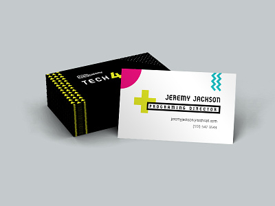 Tech 4 all business cards concept design design system event invitation system tech