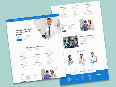 Medical landing page appointment clean doctor doctor appointment dwsign find doctor health healthcare landing page medical medicin ui uiux web web design