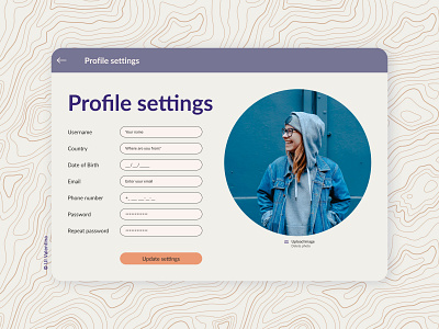 Settings account dailyui dailyui007 design pink settings ui user interface web webdesign