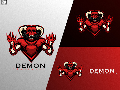 DEMON LOGO app branding design graphic design illustration logo typography ui ux vector