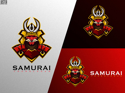 SAMURAI LOGO app branding design graphic design illustration logo typography ui ux vector