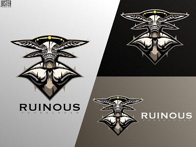 RUINOUS FORCE LOGO app branding design graphic design illustration logo typography ui ux vector