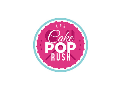 Cake Pop Rush - Logo Design branding cake circle logo pink round sweet typography