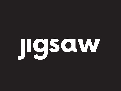 jigsaw agency black branding design identity logo logotype minimal modern typography white wordmark