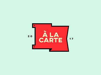À la carte - Logo 2017 branding competition flag icon identity illustrator logo minimal pastel restaurant à la carte