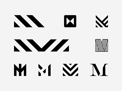 M branding fitness icon identity logo logomark m