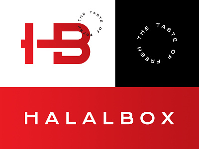 Halalbox box branding food halal hb identity logo meat monogram