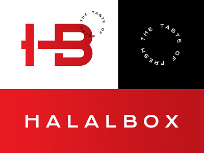 Halalbox box branding food halal hb identity logo meat monogram