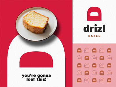 drizl bakes bakery branding cake d identity loaf logo minimal typography