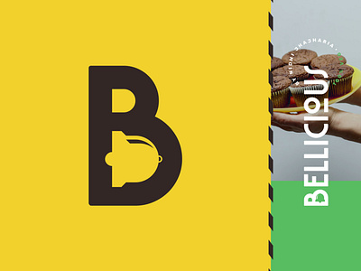 Bellicious b bakery bell belly branding cake delicious identity lettermark logo mark pastry symbol typography