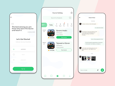 Quran Courses App app app design courses app ui design e learning online learning app ui quran app ui ui ui ux ux
