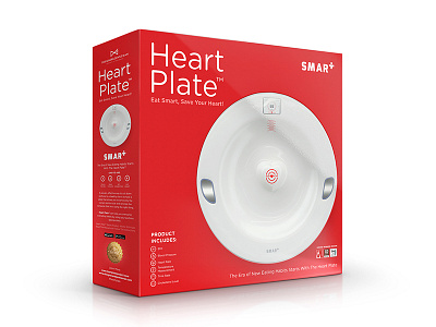 Heart Plate_Smart app bmi data diet heart industrial plate product product design technology