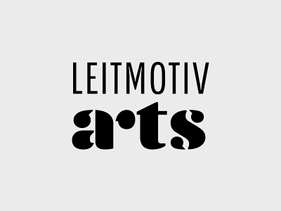 Leitmotiv Arts Logo custom lettering logo logotype