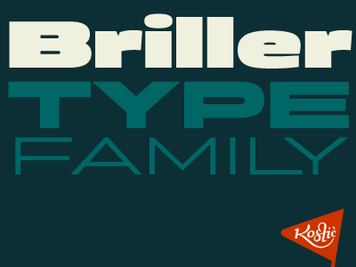 Briller Type Family briller font kostic typeface