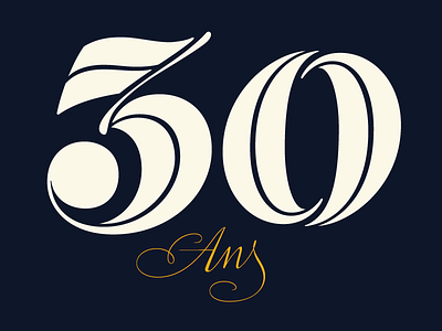 30 Years Celebration custom lettering lettering script typography