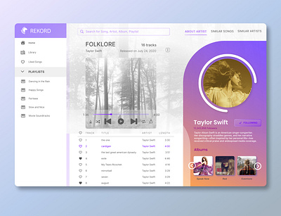 Music Player [Daily UI #009] beautifulapp branding dailyui design desktop glassmorphism gradient illustration layout logo macbookapp mobileapp musicplayer spotify ui uidesign userexperience ux uxdesign uxui