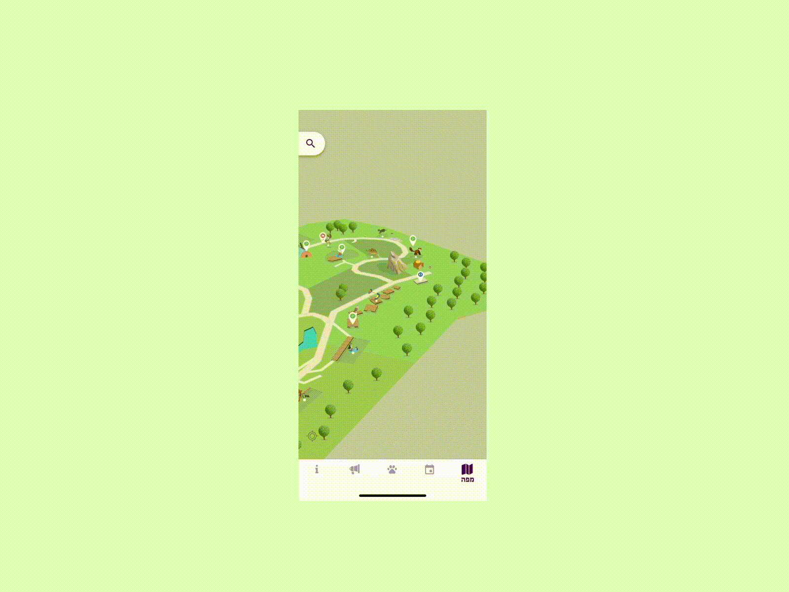 Zoo map app app design graphic design illustration map ux