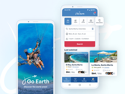 Go Earth Travel Vacation App UI/UX Design Case Study WCAG