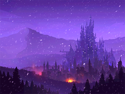 Illustration - Snow Castle ae castle fire illustration ps snow
