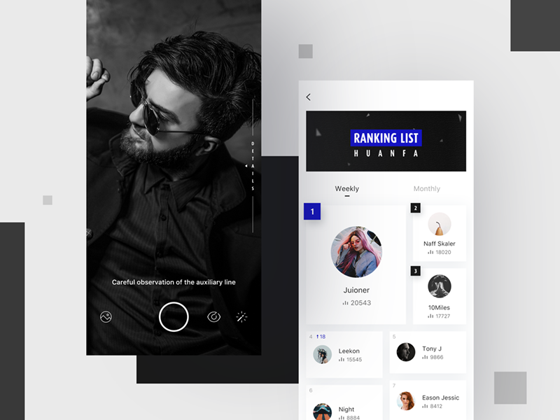 Ranking&Camera by Jasonlol on Dribbble