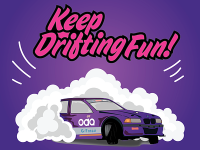 Keep Drifting Fun 3d animation branding drift graphic design logo motion graphics