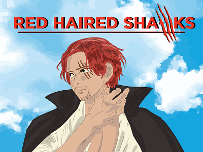 Red Haired Shanks animation design emperor graphic design mihawk motion graphics onepiece redhaired shanks