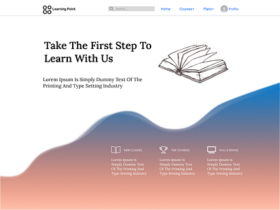 e-learning app landing page branding design logo ui ux