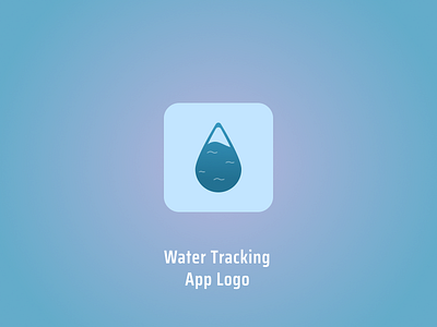 Water Tracking App Logo app branding design graphic design illustration logo logo design typography ui ux vector