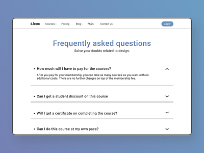 FAQ page design app dailyui design faq faqs frequently asked questions ui ux