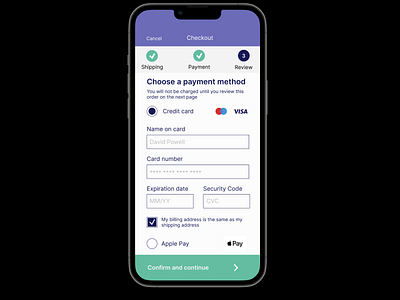 Daily UI 002 - Checkout Page dailyui design ui ux