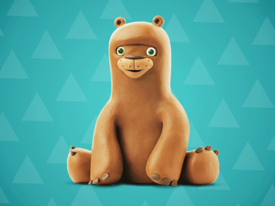 Bear animal animation bear character clay claymation