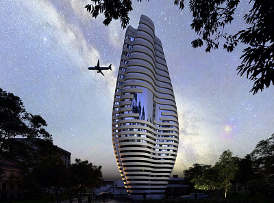 Render of a Parametric Skyscraper 3d animation architecture architecture visualization design illustration logo modelling motion graphics rendering