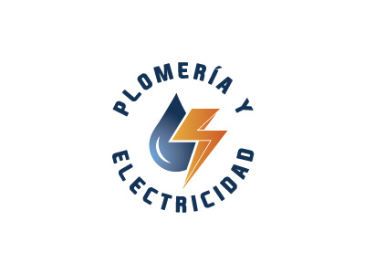 Plomería y electricidad corporate identity desing logo