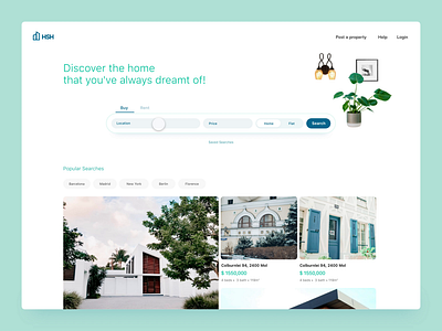 HSH - Real Estate Property Portal animation apartment app filter flat home house interaction interface map minimal motion product design property realestate rent searh ui ux we