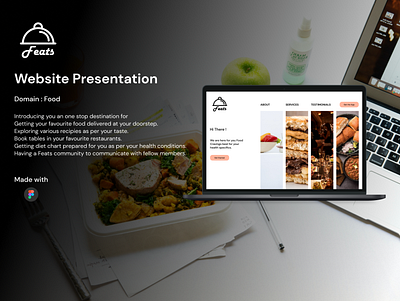 Website Presentation - Food Delivery (FEATS) app cooking design figma food landing page restaurant ui user reasearch ux web website wireframe