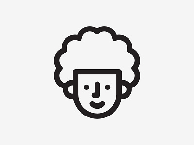 Self-Portrait Icon afro curly hair face icon icon design illustration indian line work illustration self portrait