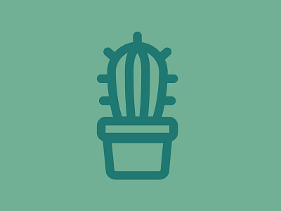 Carlos the Cactus cactus carlos foliage icon icon design icon designer icon illustration iconaday illustration plant pot