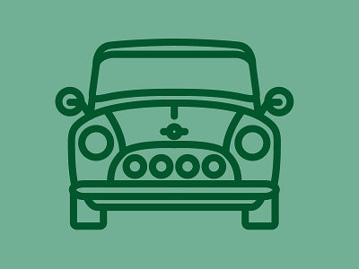 Mini Cooper Icon austin car classic car icon icon design illustration italian job michael caine mini mini cooper morris mr bean rover