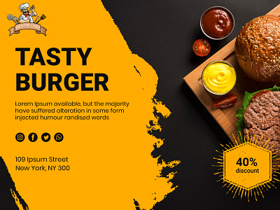 Tasty Burger adobe photoshop branding design graphic design illustration logo